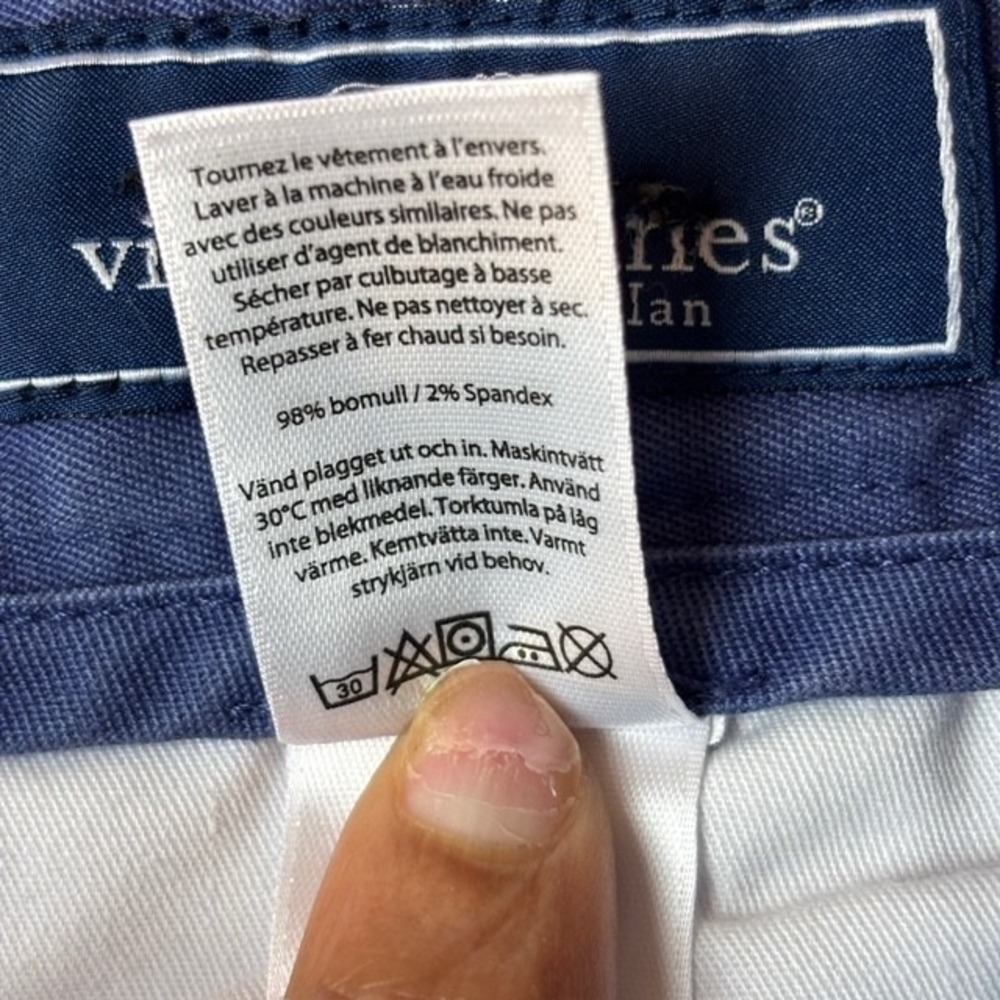 Mens 38x30 Vineyard Vines Breaker Chino Pants Blue Straight Leg See Pictures - Picture 9 of 16